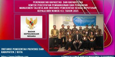 Bimtek Percepatan Pembangunan Dan Penerapan Manajemen Talenta ASN Instansi Pemerintah sesuai Keputusan Kepala BKN Nomor 411 Tahun 2025