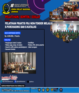 Pelatihan Bimtek Praktis PBJ Non-Tender melalui E-Purchasing dan E-Katalog