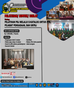 Pelatihan PBJ melalui E-Katalog untuk PPK Pejabat Pengadaan dan UKPBJ